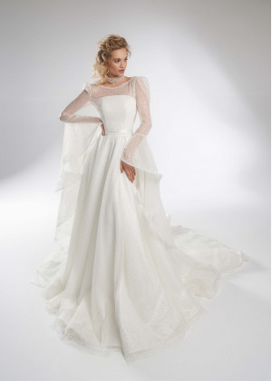Sparkly Beaded Tulle Chic Wedding Dress Sparkly Beaded Tulle Chic Wedding Dress